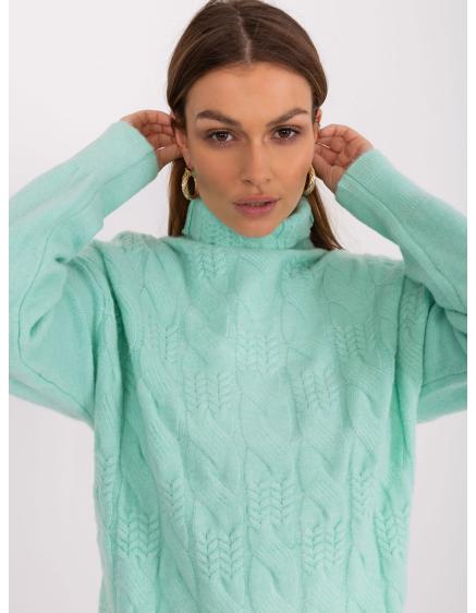 Dámsky sveter s rolákom HINA mätová
