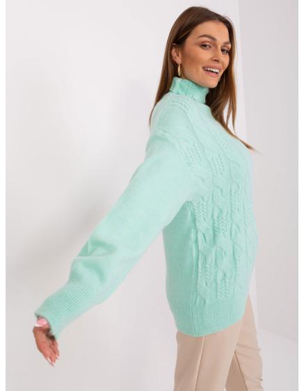 Dámsky sveter s rolákom HINA mätová