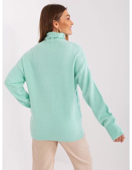 Dámsky sveter s rolákom HINA mätová