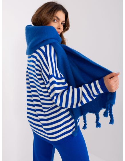 Dámska šatka s lemom WIDE tmavomodrá