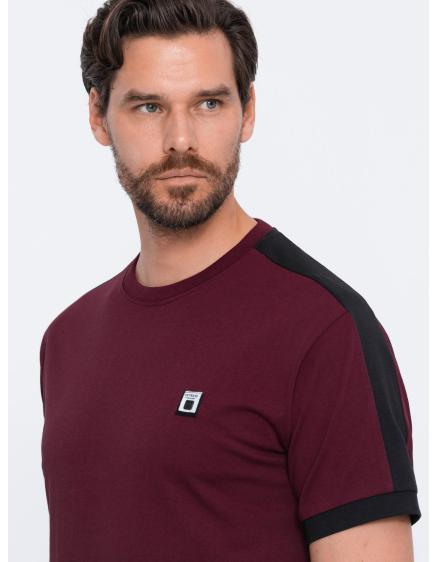 Pánske bavlnené tričko V2 S1632 bordová