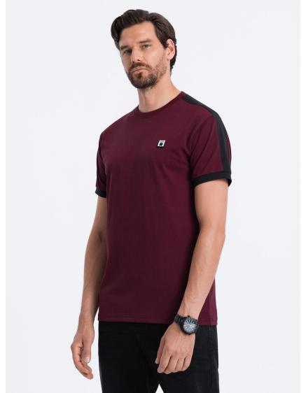 Pánske bavlnené tričko V2 S1632 bordová