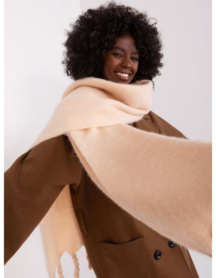 Női sál rojtokkal KIPA bézs színű