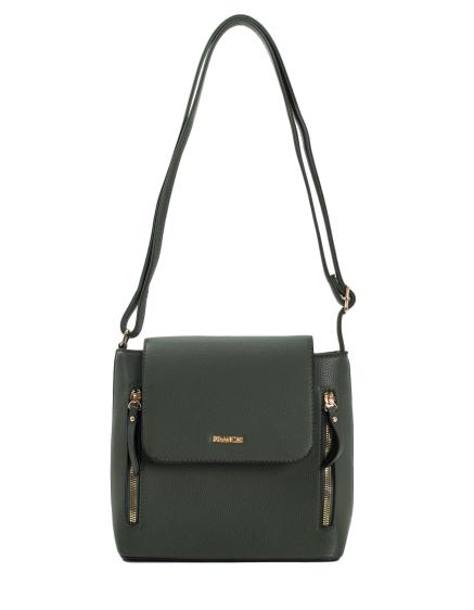 Női táska mágneses záródással POST sötétzöld