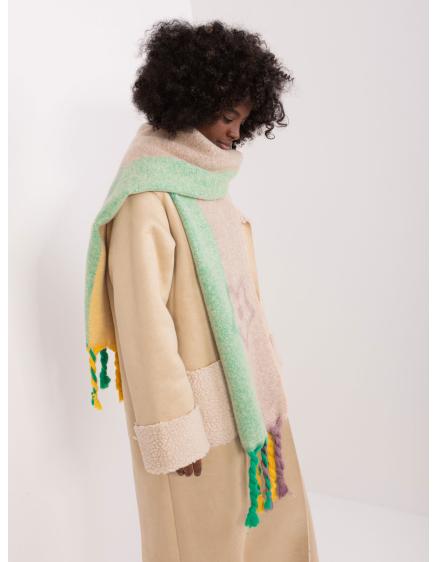 Női téli mintás sál PAT bézs színű