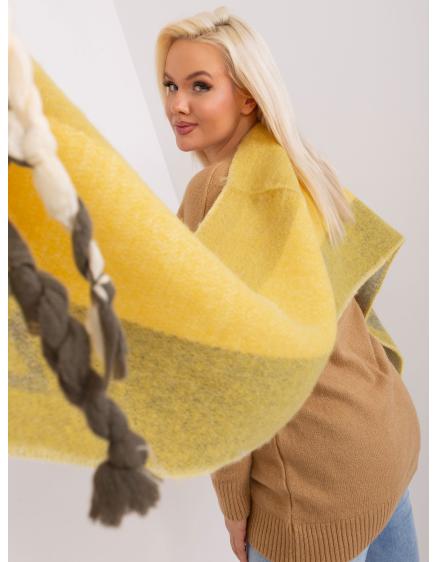 Női téli mintás sál JIM sárga