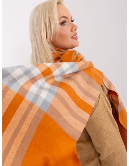 Női nyomtatott sál PEN sötét narancssárga szürke