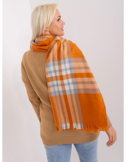 Női nyomtatott sál PEN sötét narancssárga szürke