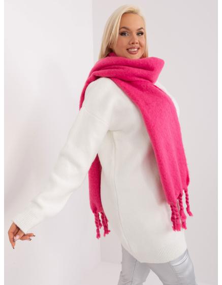 Dámská šála se střapci DAL tmavě růžová 