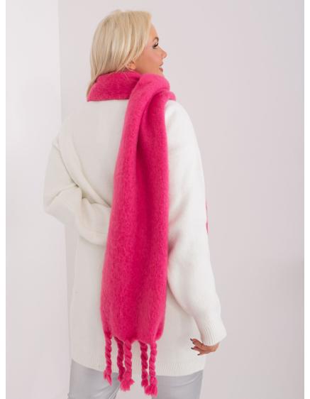 Dámská šála se střapci DAL tmavě růžová 