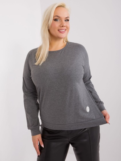 Dámská halenka plus size DAB tmavě šedá 