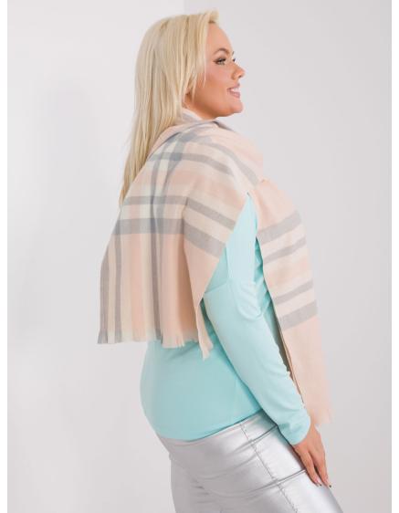 Női sál világos KOS rózsaszín és szürke