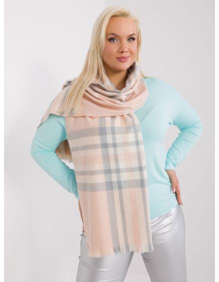 Női sál világos KOS rózsaszín és szürke