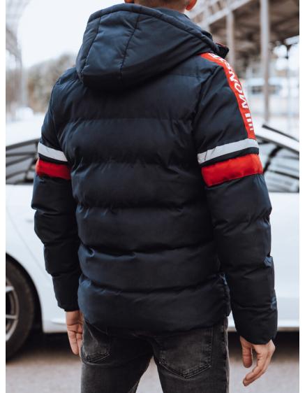 Férfi steppelt télikabát BELA sötétkék