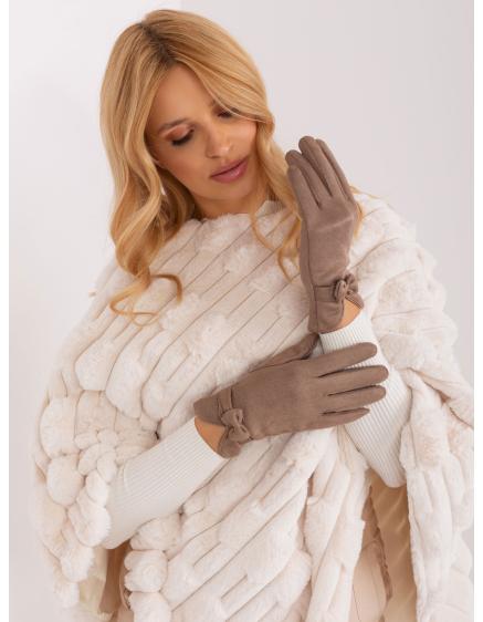 Dámské rukavice na dotek MIN tmavě béžové  