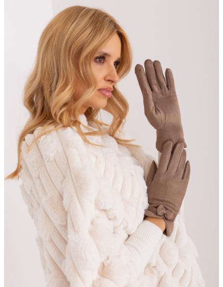 Dámské rukavice na dotek MIN tmavě béžové  