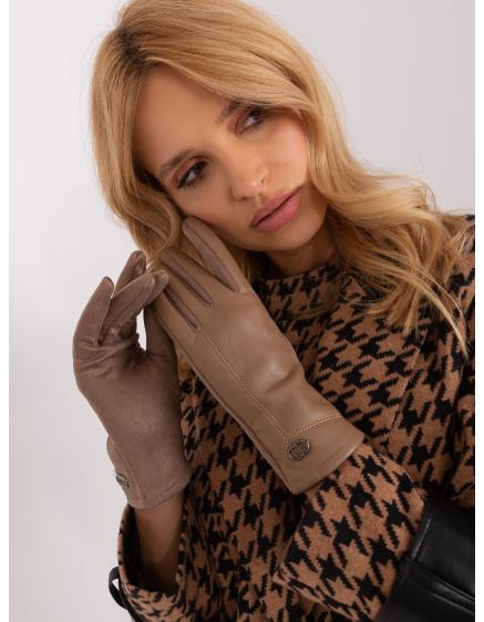 Női kesztyű MIF sötétbézs