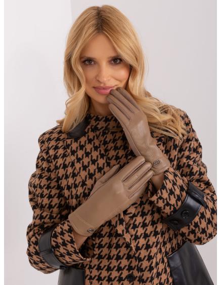 Női kesztyű MIF sötétbézs