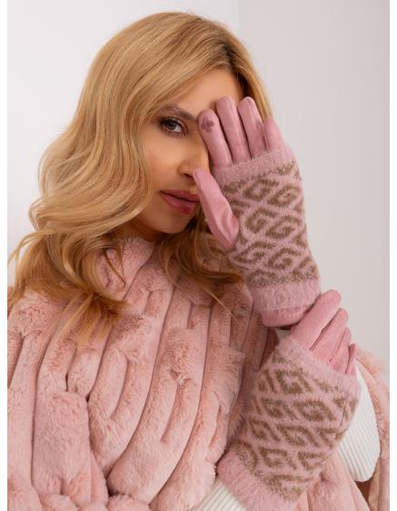 Női érintésvezérlő kesztyű MID világos rózsaszínű