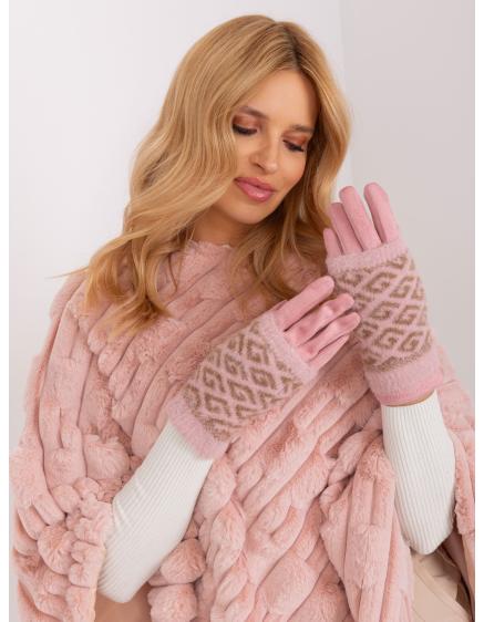 Női érintésvezérlő kesztyű MID világos rózsaszínű