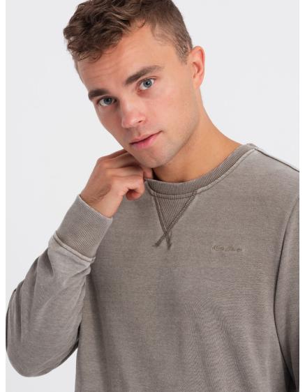 Férfi pulóver V2 OM-SSDS-0131 bézs színű