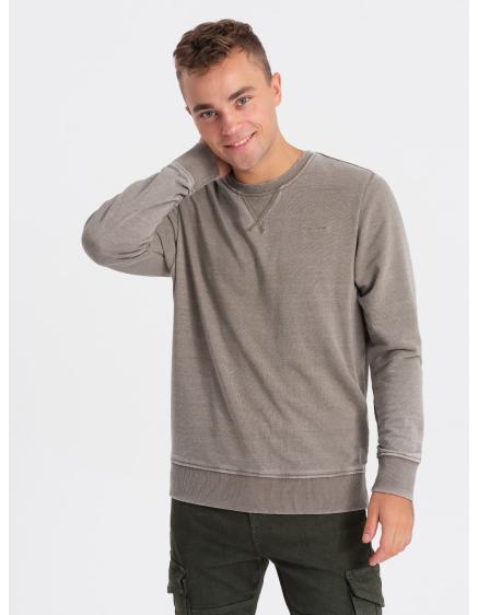 Férfi pulóver V2 OM-SSDS-0131 bézs színű