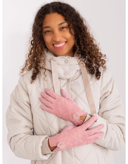 Dámské rukavice s vycpávkou LIS světle růžové 