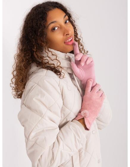 Dámské rukavice s vycpávkou LIS světle růžové 