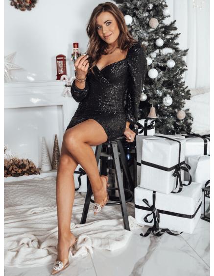 Dámske šaty SHIMMER CHIC čierne