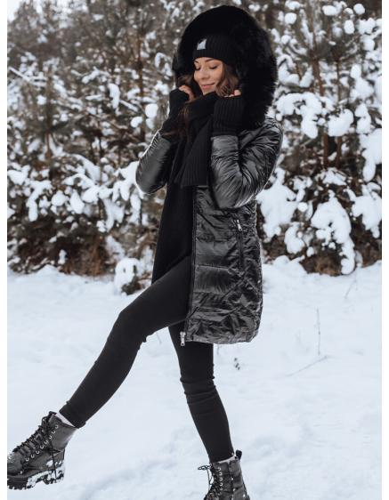 Dámska prešívaná zimná bunda SHINE black