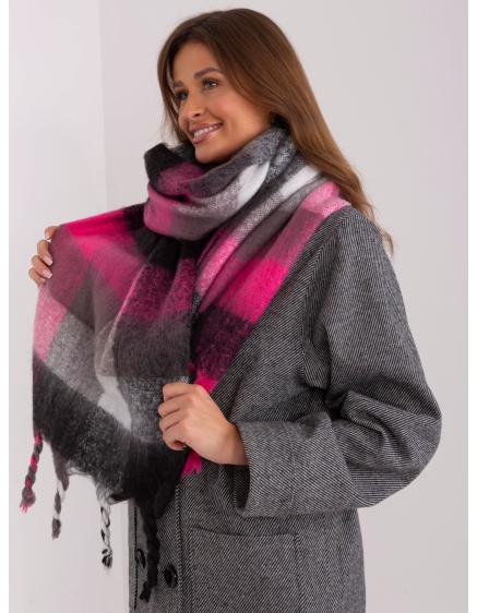 Dámsky šál QIT ružovo-čierny
