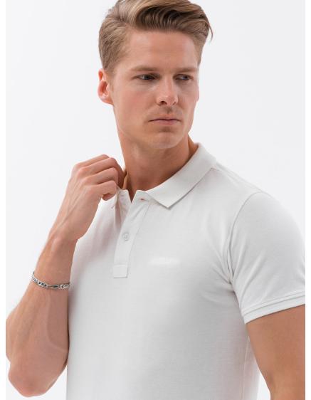 Férfi pólóing Pique V7 S1746 ekrü színű