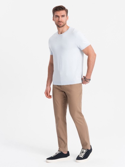 Pánské chino kalhoty SLIM FIT světle hnědé 