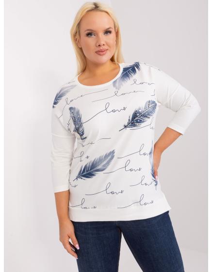 Dámská halenka plus size s potiskem MONA ecru 