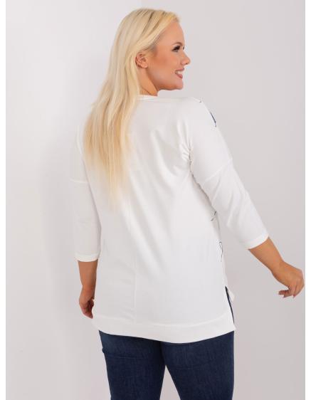 Dámská halenka plus size s potiskem MONA ecru 