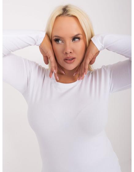 Dámská halenka s dlouhým rukávem plus size REKA bílá  