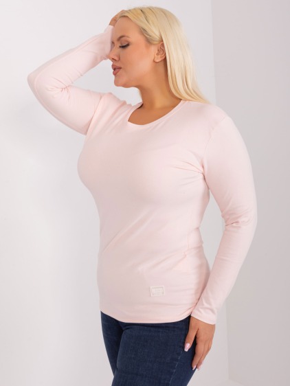 Női szabott blúz plus size CIRA világos rózsaszín