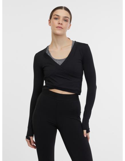 Čierny dámsky športový top