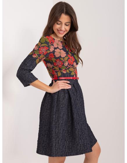 Női hímzett ruha NOKA kék piros