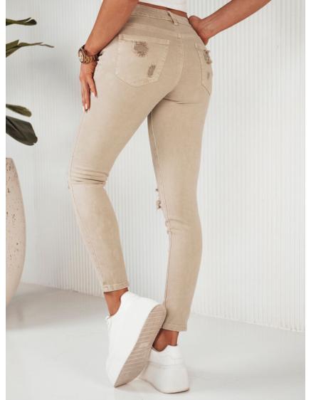 Dámske džínsové nohavice NOEL tmavobéžové