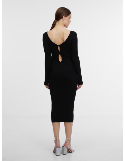 Černé dámské svetrové šaty