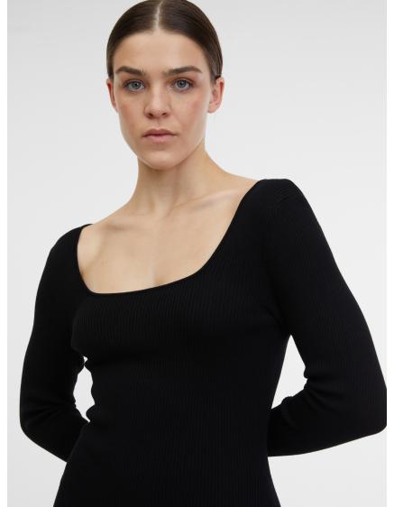 Černé dámské svetrové šaty