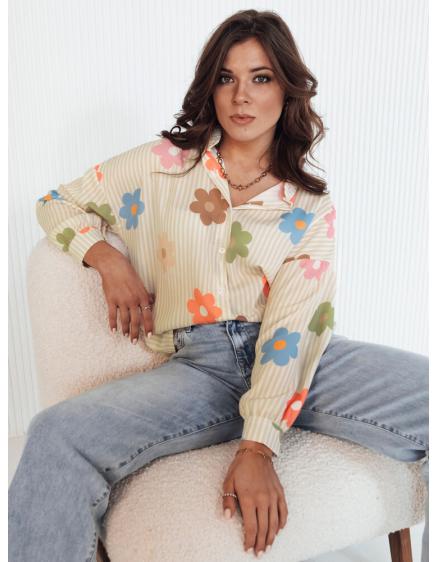 Női oversize ing PLANTINA bézs színben