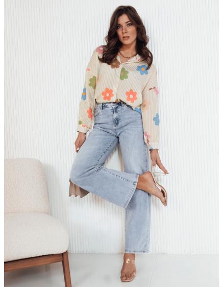 Női oversize ing PLANTINA bézs színben