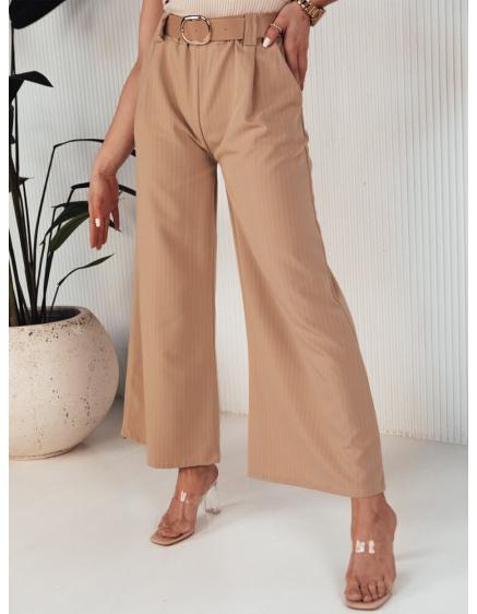 Dámske nohavice so širokými nohavicami ALZUR beige