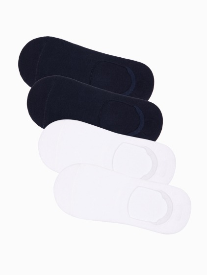 Pánské ponožky na nohy 4-pack OM-SOSS-0104 bílé a tmavě modré 