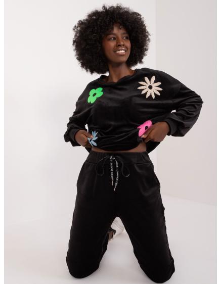 Dámska blúzka s kvetinovou potlačou TASSA čierna