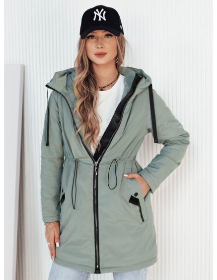 Dámska prešívaná bunda parka GROLIN zelená
