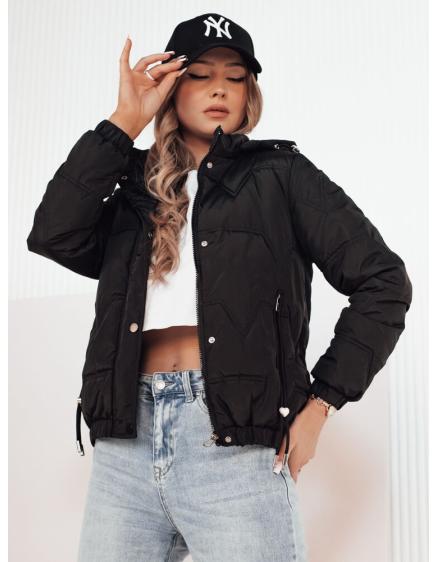 Női steppelt kabát ZERNI fekete