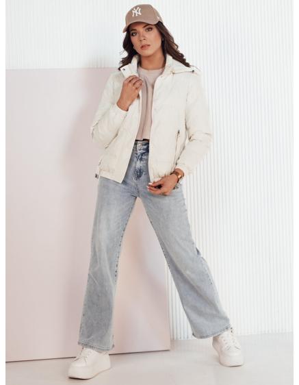 Női steppelt kabát ZERNI fehér